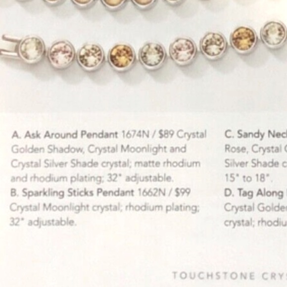 Touchstone Crystal By Swarovski Sparkling Sticks Necklace - Picture 10 of 10